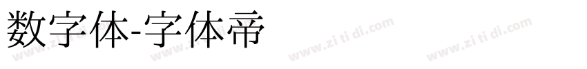 数字体字体转换