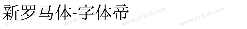 新罗马体字体转换