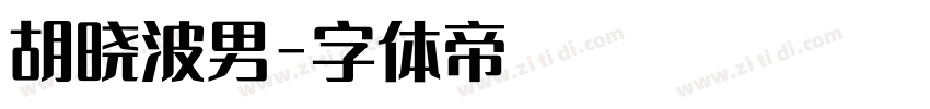 胡晓波男字体转换