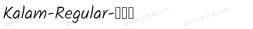 Kalam-Regular字体转换