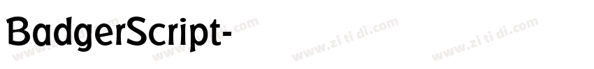 BadgerScript字体转换