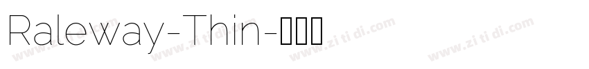Raleway-Thin字体转换