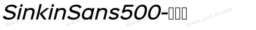 SinkinSans500字体转换