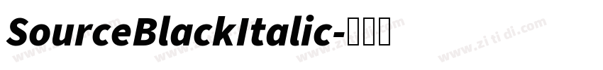 SourceBlackItalic字体转换