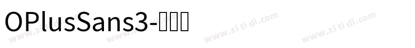 OPlusSans3字体转换