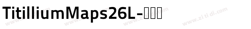 TitilliumMaps26L字体转换