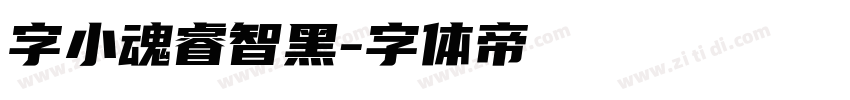 字小魂睿智黑字体转换