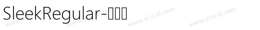 SleekRegular字体转换