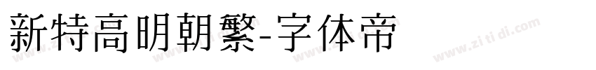 新特高明朝繁字体转换