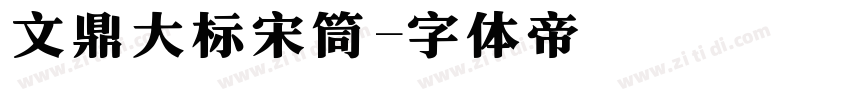 文鼎大标宋筒字体转换