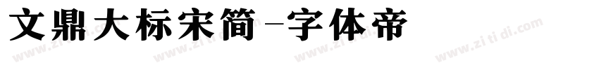 文鼎大标宋简字体转换