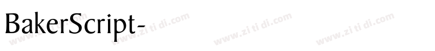 BakerScript字体转换