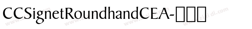 CCSignetRoundhandCEA字体转换