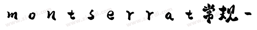 montserrat常规字体转换
