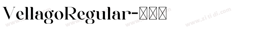 VellagoRegular字体转换