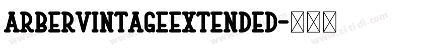 ArberVintageExtended字体转换