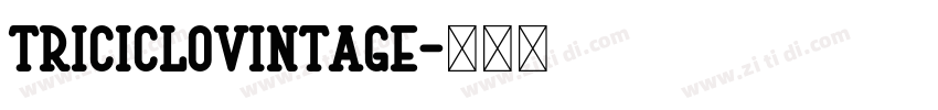 TricicloVintage字体转换
