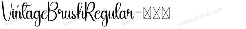 VintageBrushRegular字体转换
