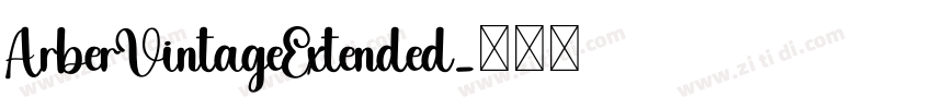ArberVintageExtended字体转换