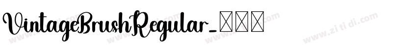 VintageBrushRegular字体转换