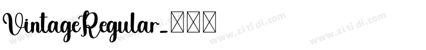 VintageRegular字体转换