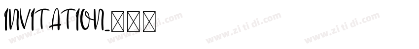 INVITATION字体转换