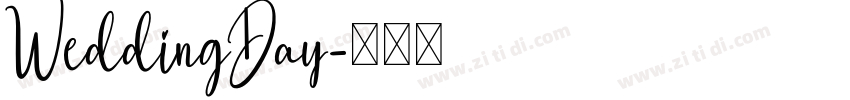 WeddingDay字体转换