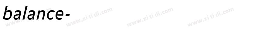 balance字体转换
