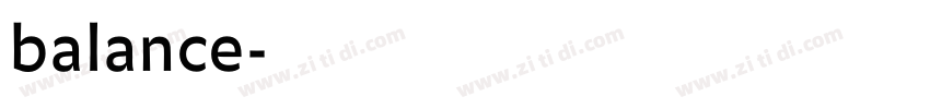 balance字体转换
