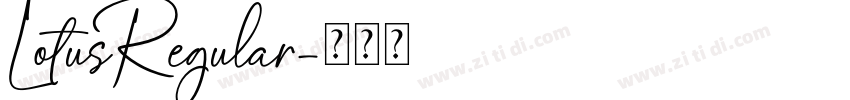 LotusRegular字体转换