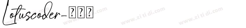 Lotuscoder字体转换