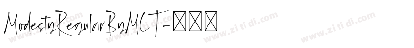 ModestyRegularByMCT字体转换
