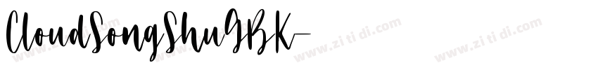 CloudSongShuGBK字体转换