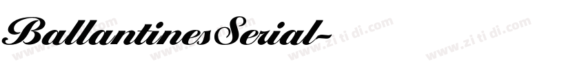 BallantinesSerial字体转换