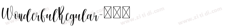 WonderfulRegular字体转换