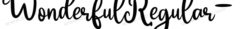 WonderfulRegular字体转换