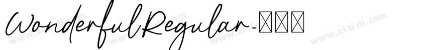 WonderfulRegular字体转换