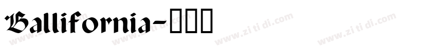 Ballifornia字体转换