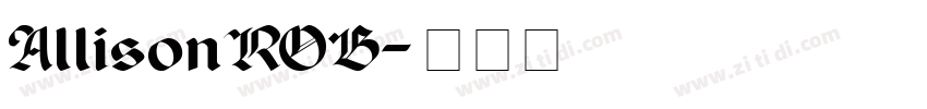 AllisonROB字体转换