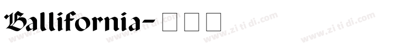 Ballifornia字体转换