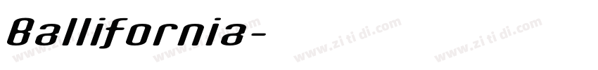 Ballifornia字体转换