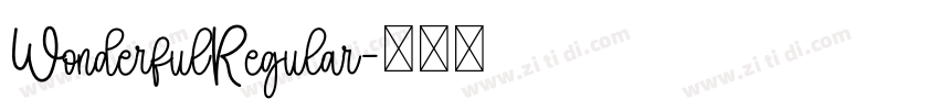 WonderfulRegular字体转换