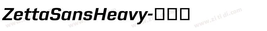 ZettaSansHeavy字体转换