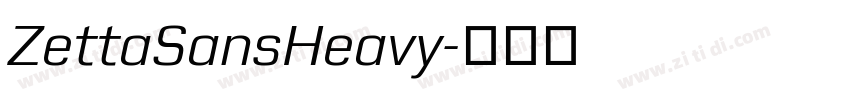 ZettaSansHeavy字体转换