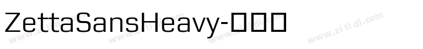 ZettaSansHeavy字体转换