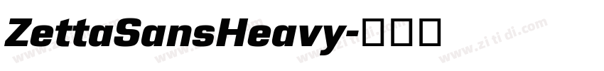 ZettaSansHeavy字体转换