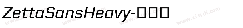 ZettaSansHeavy字体转换
