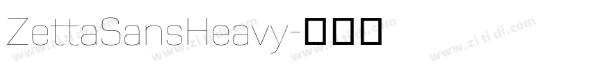 ZettaSansHeavy字体转换