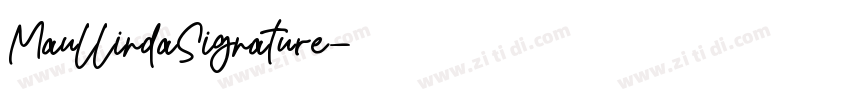 MaullindaSignature字体转换