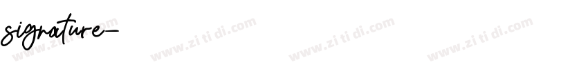 signature字体转换